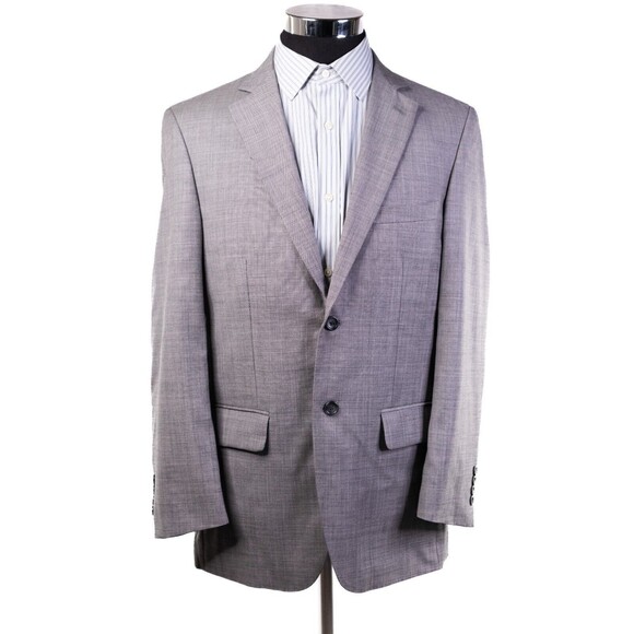 Pronto Uomo 40R 100% Wool Modern Blazer 2-Button/Gray/Check Sport Jacket - Picture 2 of 12
